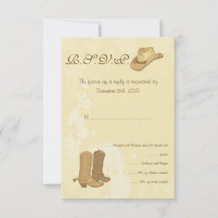 Cowboy Bröllop OSA Card Inbjudningar