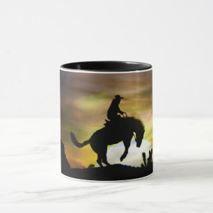 Cowboy Bronc Rider Bucking Horse Mugg