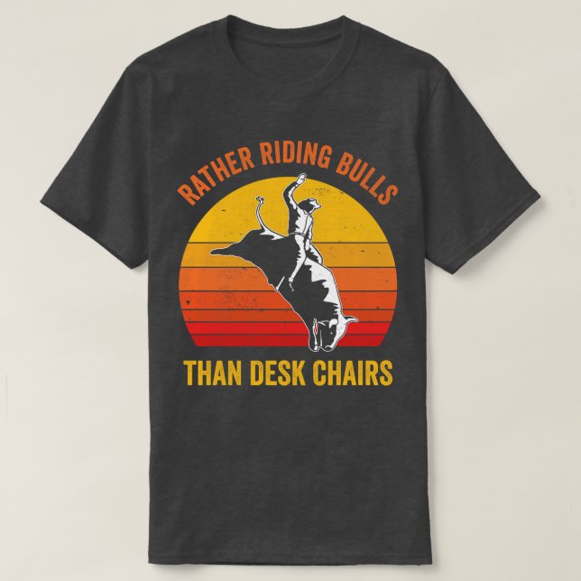 Cowboy Bull Riding Rodeo Bull Rider Funny T Shirt (Design framsida)
