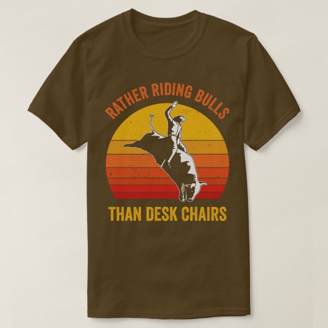 Cowboy Bull Riding Rodeo Bull Rider Funny T Shirt (Design framsida)