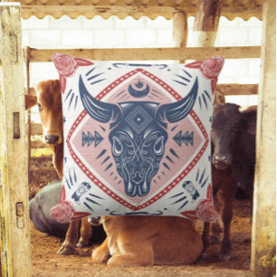 Cowboy Bull Västernfilm Kudde