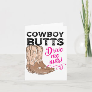Cowboy Butts driver mig Nöt Land Cowgirl Western Kort