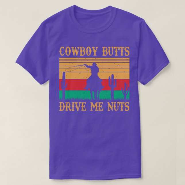 Cowboy Butts driver mig Nöt T Shirt (Design framsida)