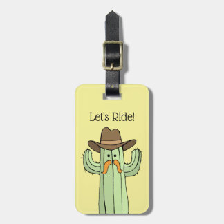 Cowboy Cactus Låt oss Ride Luggage Tag Bagagebricka