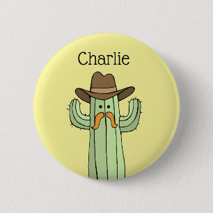 Cowboy Cactus Personlig Knapp