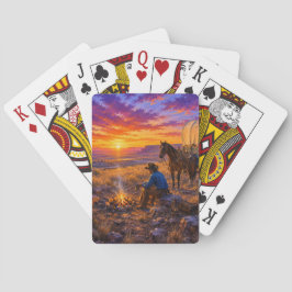 Cowboy Campfire Glow Spelkort