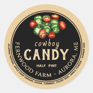 Cowboy Candy Candog Jalapeno Pepper Spicy Jelly Runt Klistermärke