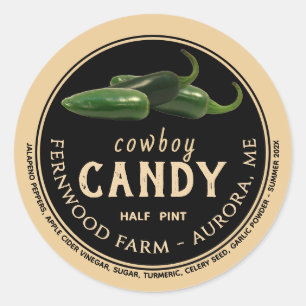 Cowboy Candy Candog Jalapeno Pepper Spicy Jelly Runt Klistermärke