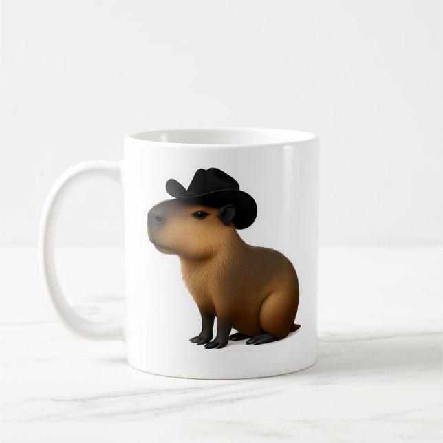 Cowboy Capabara Kaffemugg (Vänster)