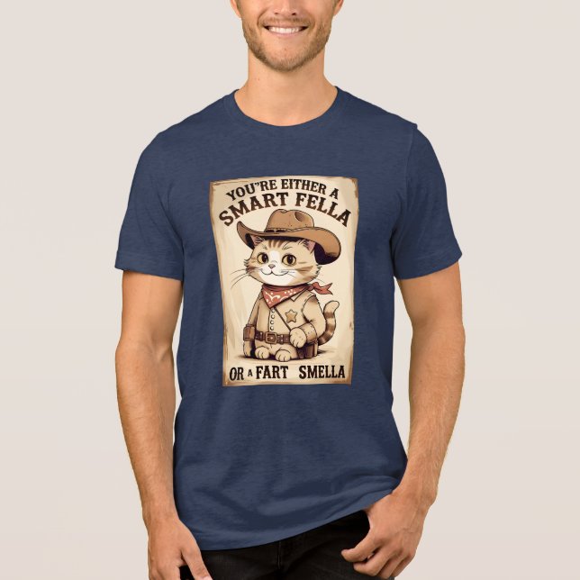 Cowboy Cat Fart Smella Tee (Framsida)