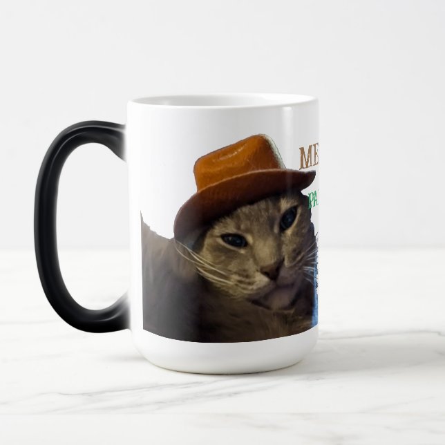 Cowboy Cat Magisk Mugg (Vänster)