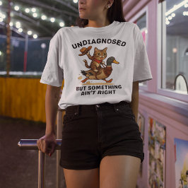 Cowboy Cat Meowdy Partner Shirt - Skriv ut Mörk T Shirt