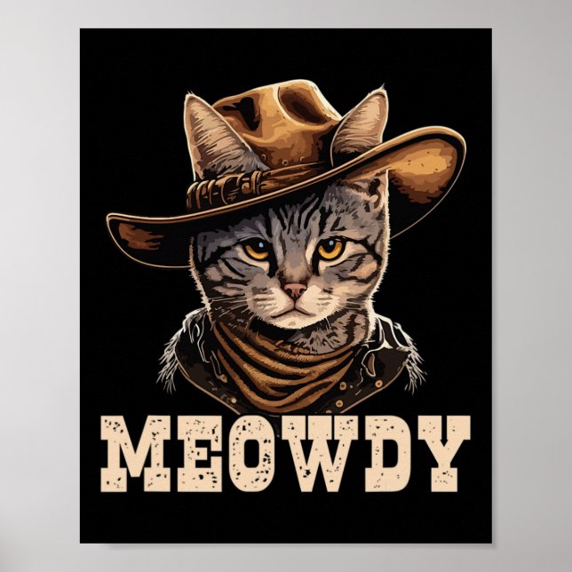 Cowboy Cat Meowdy Poster (Framsidan)