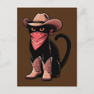 Cowboy Cat Vykort