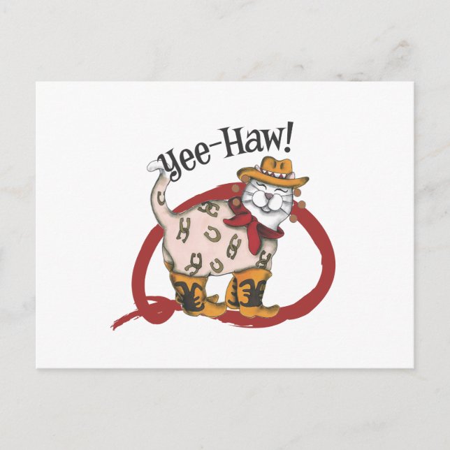 Cowboy Cat Vykort (Framsida)