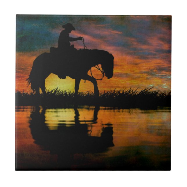 Cowboy Ceramic Tile Kakelplatta (Framsidan)