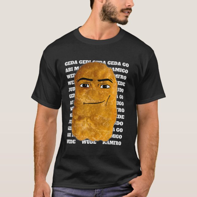 Cowboy Chicken Nugget Meme T Shirt (Framsida)