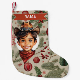 Cowboy Christmas Stocking Liten Julstrumpa