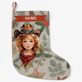 Cowboy Christmas Stocking Liten Julstrumpa