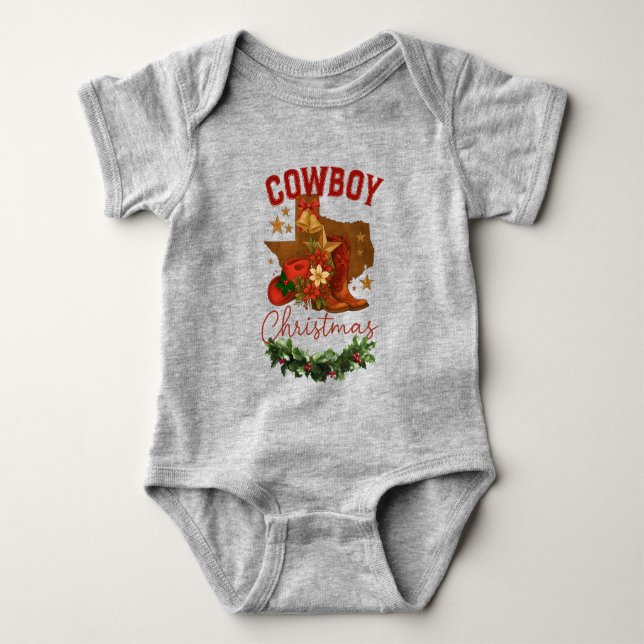 Cowboy Christmas T Shirt (Framsida)