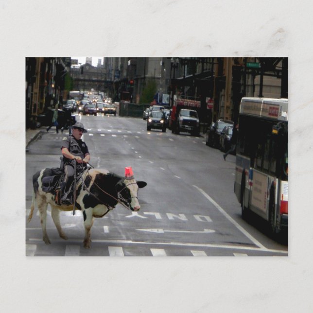 Cowboy Cop Vykort (Framsida)