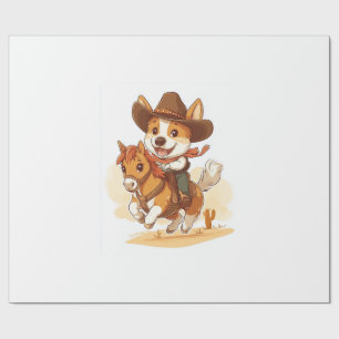 Cowboy Corgi � Western Rodeo Hund Presentpapper