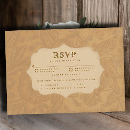 Cowboy Country Tooled Beige Middag Svar RSVP