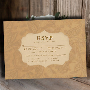 Cowboy Country Tooled Beige Middag Svar RSVP