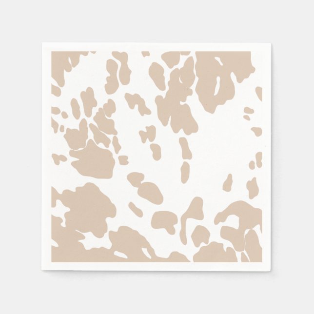 Cowboy Cow-print Cocktail Napkin Pappersservett (Framsidan)