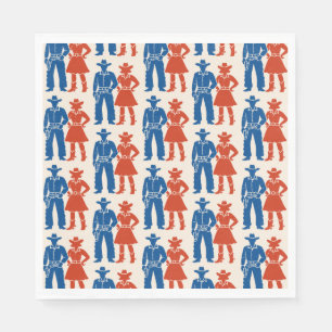Cowboy & Cowgirl Americana Pappersservett
