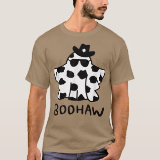 Cowboy Cowgirl BooHaw Retro Western Ghost Hallowee T Shirt