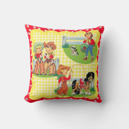 Cowboy Cowgirl Kids Westernare Baby Gift Kudde