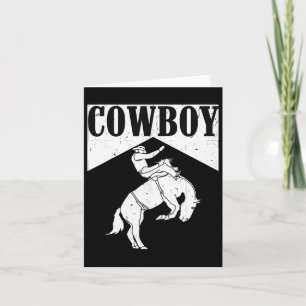Cowboy Cowgirl Rodeo Horse Riding Land Western Kort