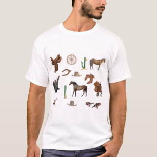 Cowboy Cowgirl Rodeo Land Mönster T Shirt