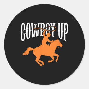 Cowboy Cowgirl Rodeo Western Southern Cowboy Runt Klistermärke