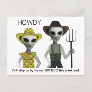 Cowboy Cowgirlutomjordingar - HOWDY! Vykort