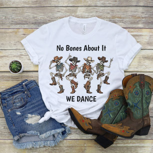 Cowboy Dansande Skelett Halloween T-shirt