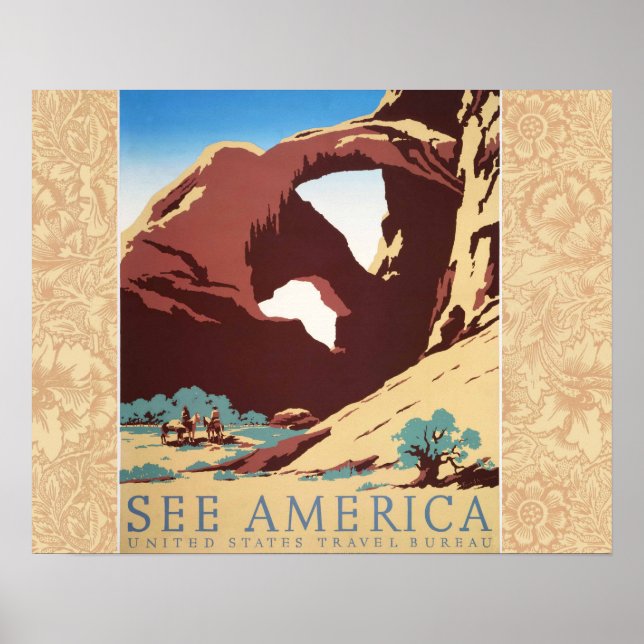 Cowboy Desert Vintage Western Horses Poster (Framsidan)