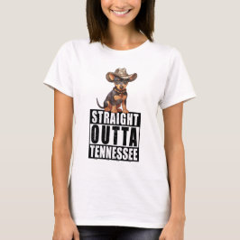 Cowboy Doberman Pinscher Rak Outta Tennessee T Shirt