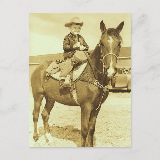 COWBOY DOUG POSTCARD/INVIKATION VYKORT (Framsida)
