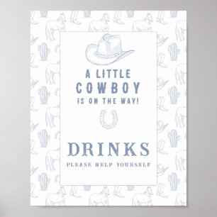 Cowboy - Drinks hjälper dig själv att Poster