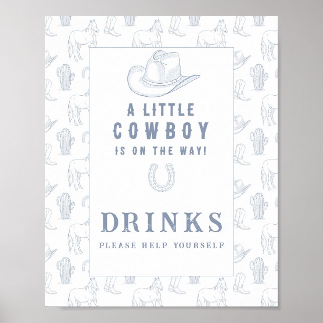 Cowboy - Drinks hjälper dig själv att Poster (Framsidan)