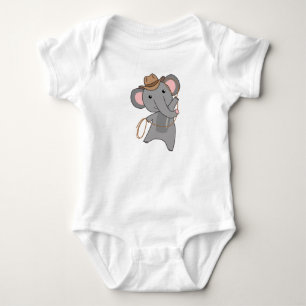 Cowboy Elefant Elefant Safari Lasso Western T Shirt