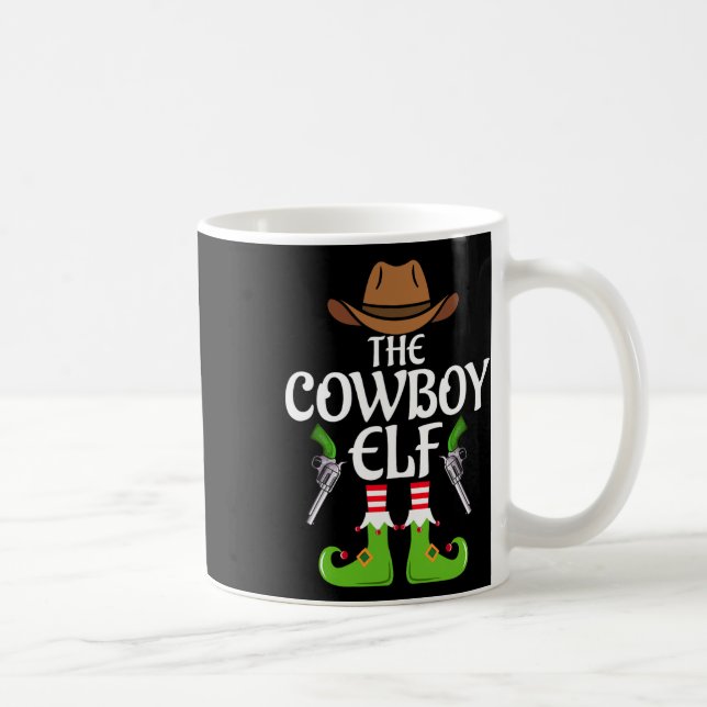 Cowboy Elf Matching Family Group jul Party X Kaffemugg (Höger)