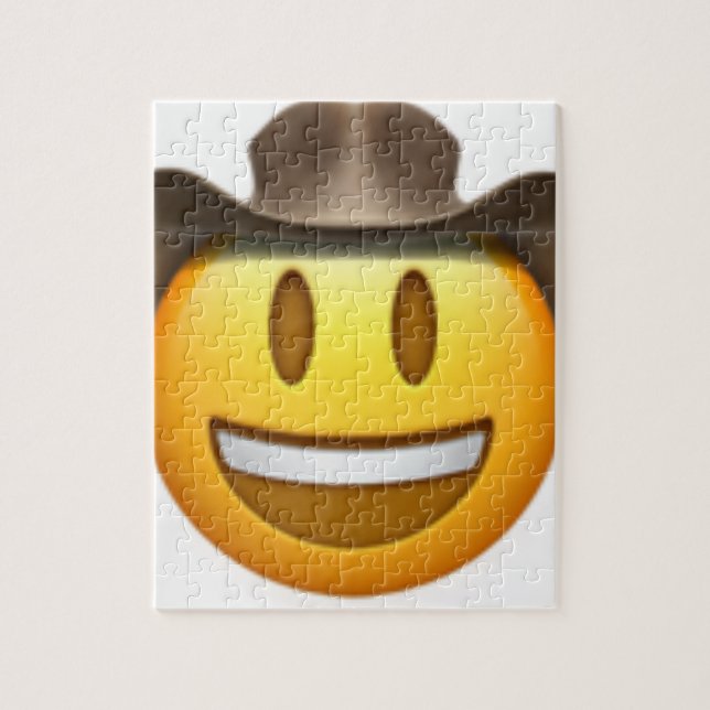 Cowboy emoji ansikte pussel (Vertikal)
