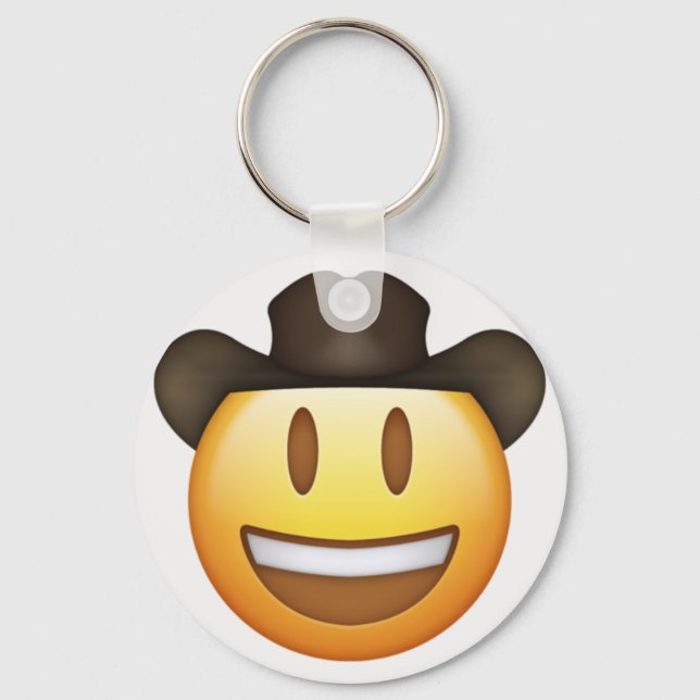 Cowboy Emoji Nyckelring (Framsida)