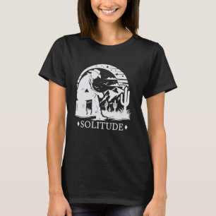 Cowboy Ensamhet, Western Desert Graphic Tee, Vinta T Shirt