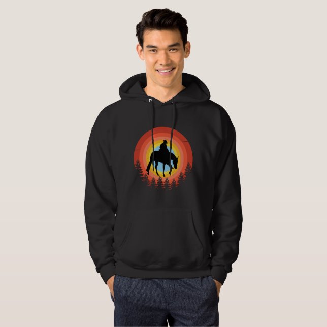 COWBOY FÄRGRIK SOLNEDGÅNG  HOODIE (Hel framsida)