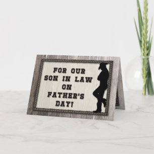 Cowboy Fars dag, Son in Law, Rustic Wood look Kort