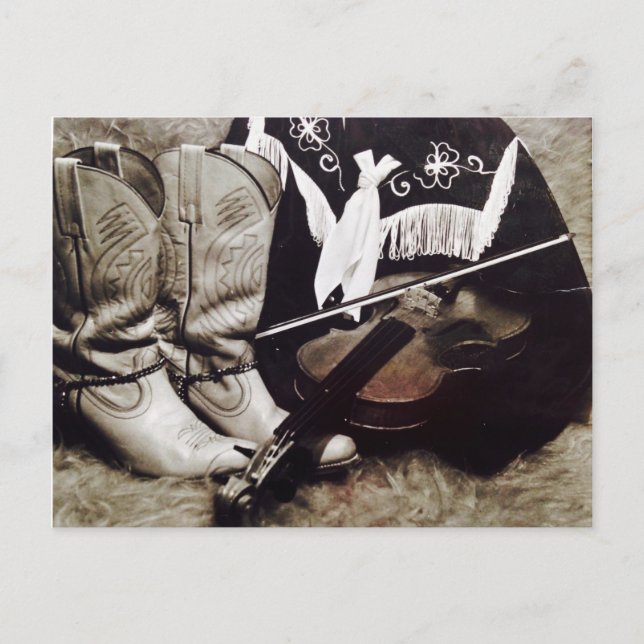 Cowboy Fiddler  Vykort (Framsida)